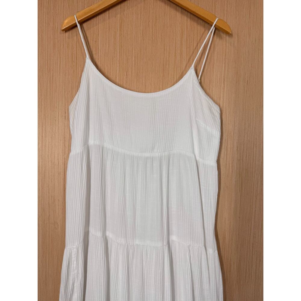J Crew Bow Back Tiered Maxi Dress In Soft Gauze Womens Size Large White - Picture 3 of 15